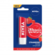 NIVEA Caring Lip Balm Strawberry Shine 4.8gm
